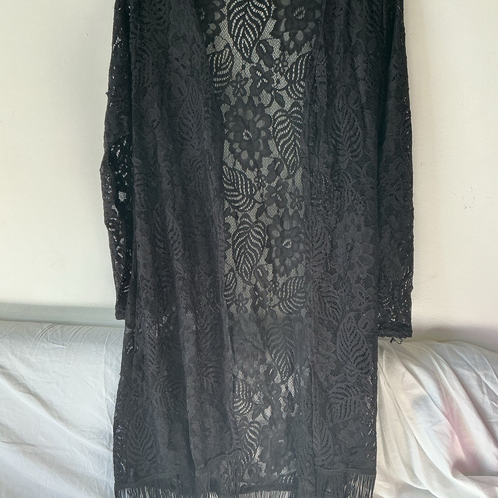 Elegant Black Lace Vest